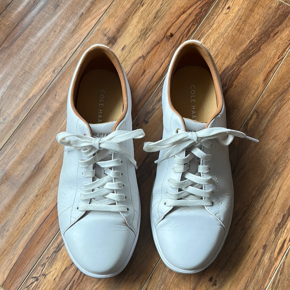 Women’s Cole Haan Grand Crosscourt White Leather Sneakers Size 8